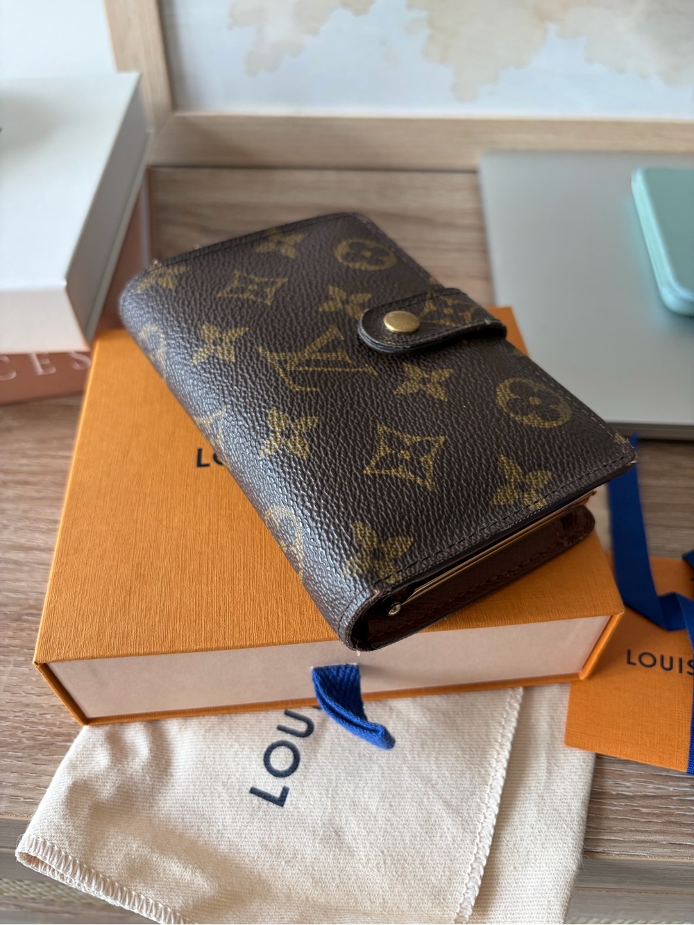 Vintage Louis Vuitton Monogram Compact Snap Wallet
